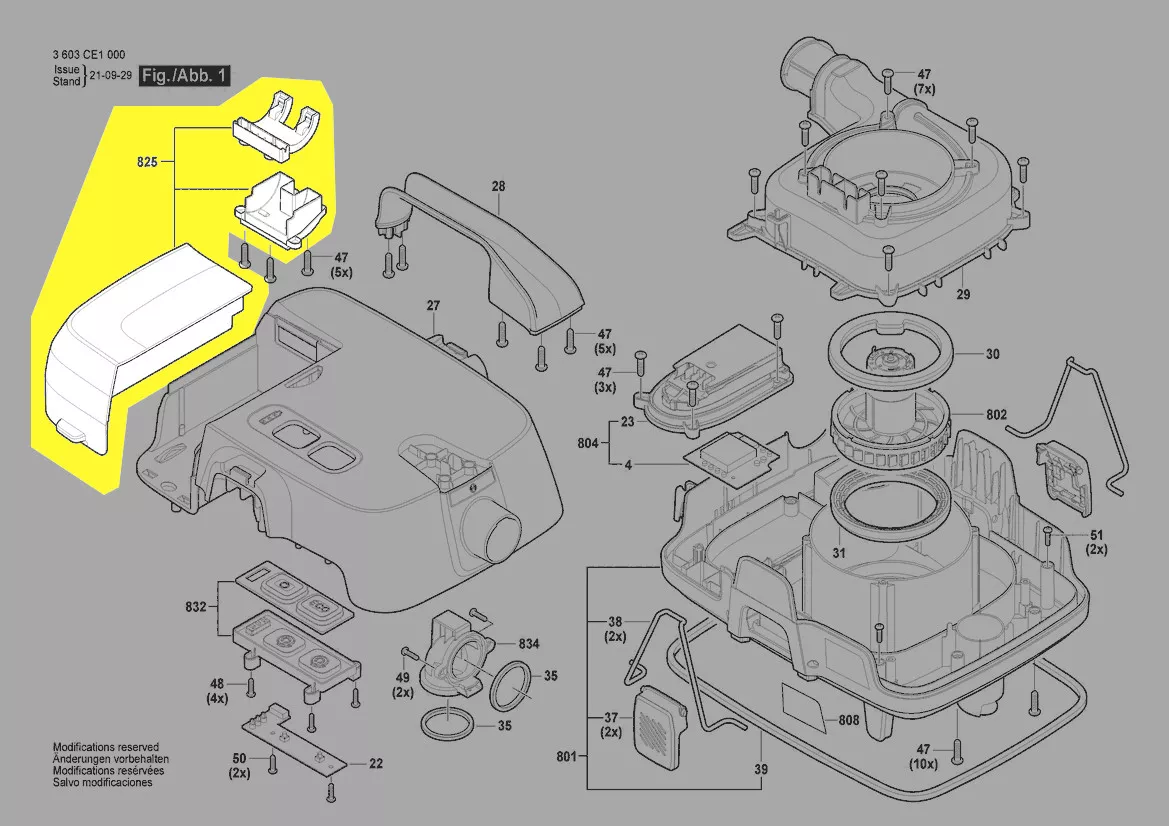 couvercle batterie réf. 1 619 PB6 685 Bosch